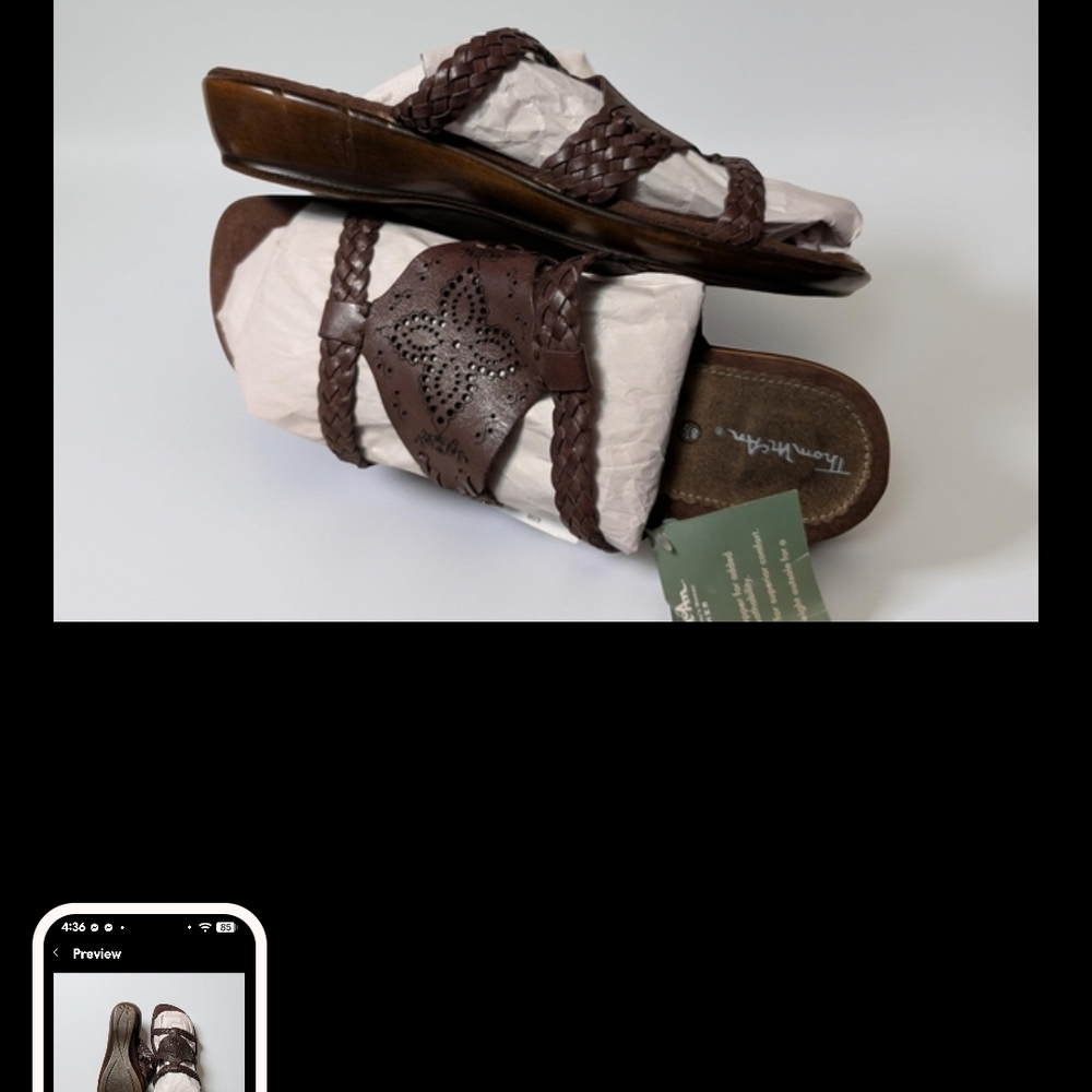 Thom Mcan Brown Leather Sandals